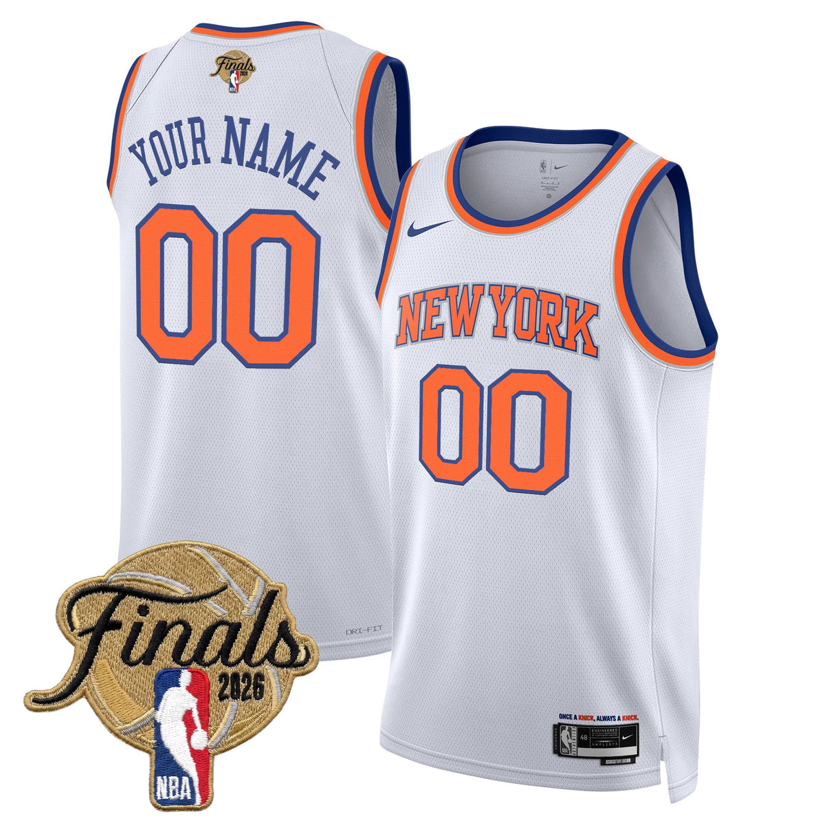 New York Knicks 2026 Finals Custom Swingman Jersey - All Stitched product image 1, provided for visual reference and product