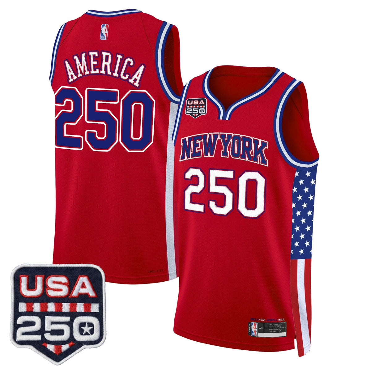 New York Knicks "America 250 Edition" Swingman Jersey - All Stitched for Men product image 7, provided for visual reference