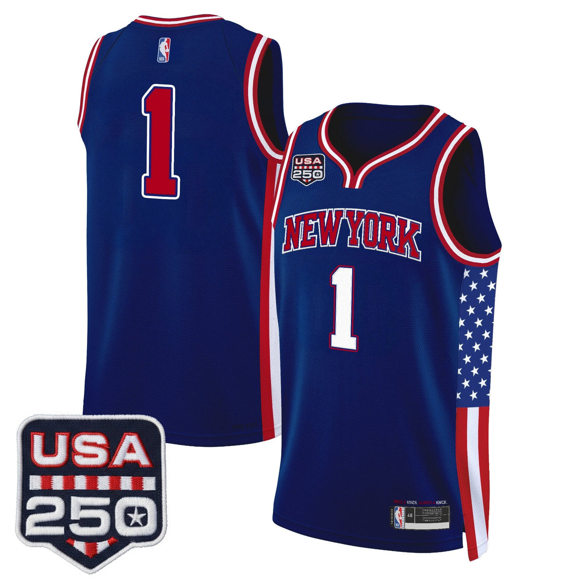 New York Knicks "America 250 Edition" Swingman Jersey - All Stitched for Men product image 15, provided for visual reference