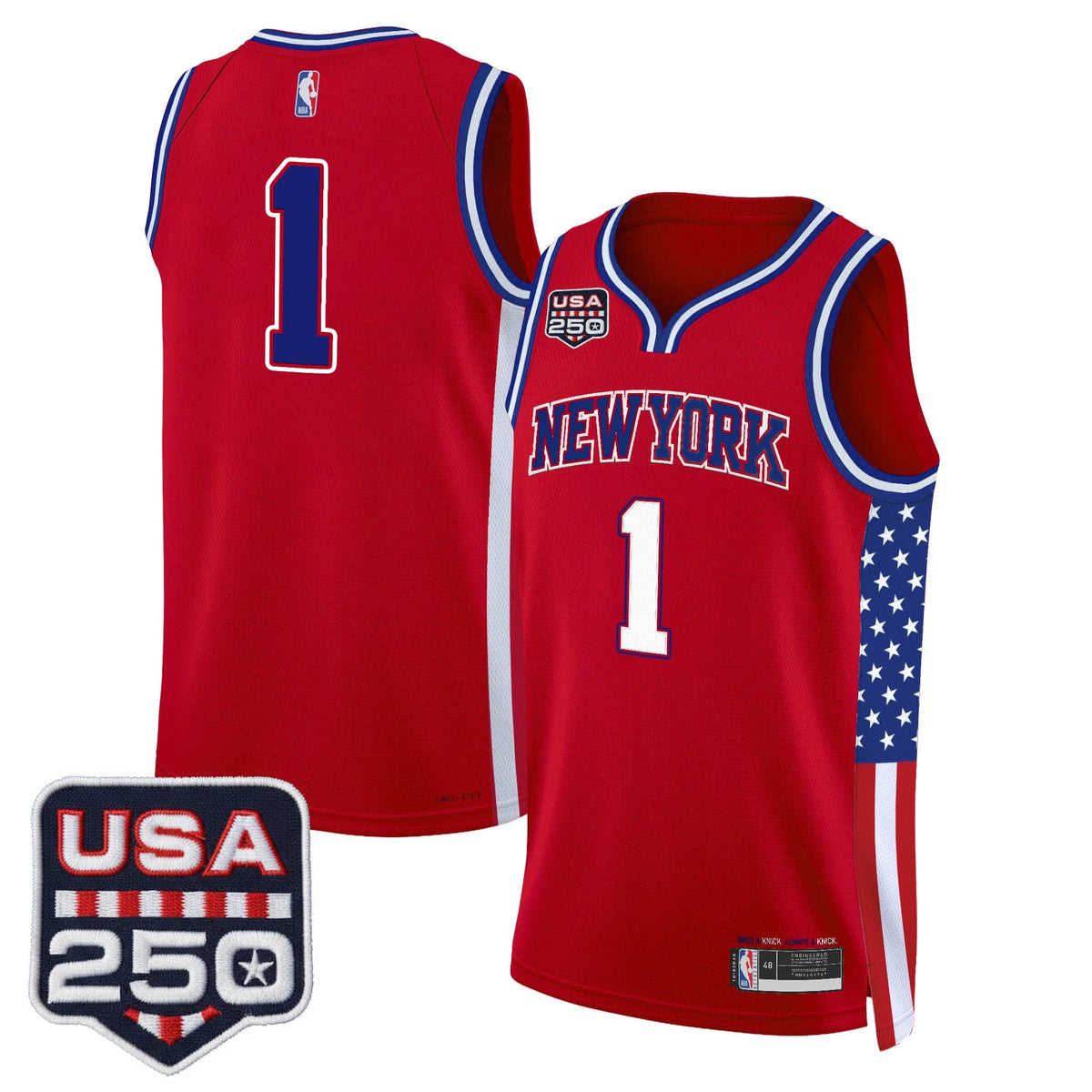New York Knicks "America 250 Edition" Swingman Jersey - All Stitched for Men product image 19, provided for visual reference