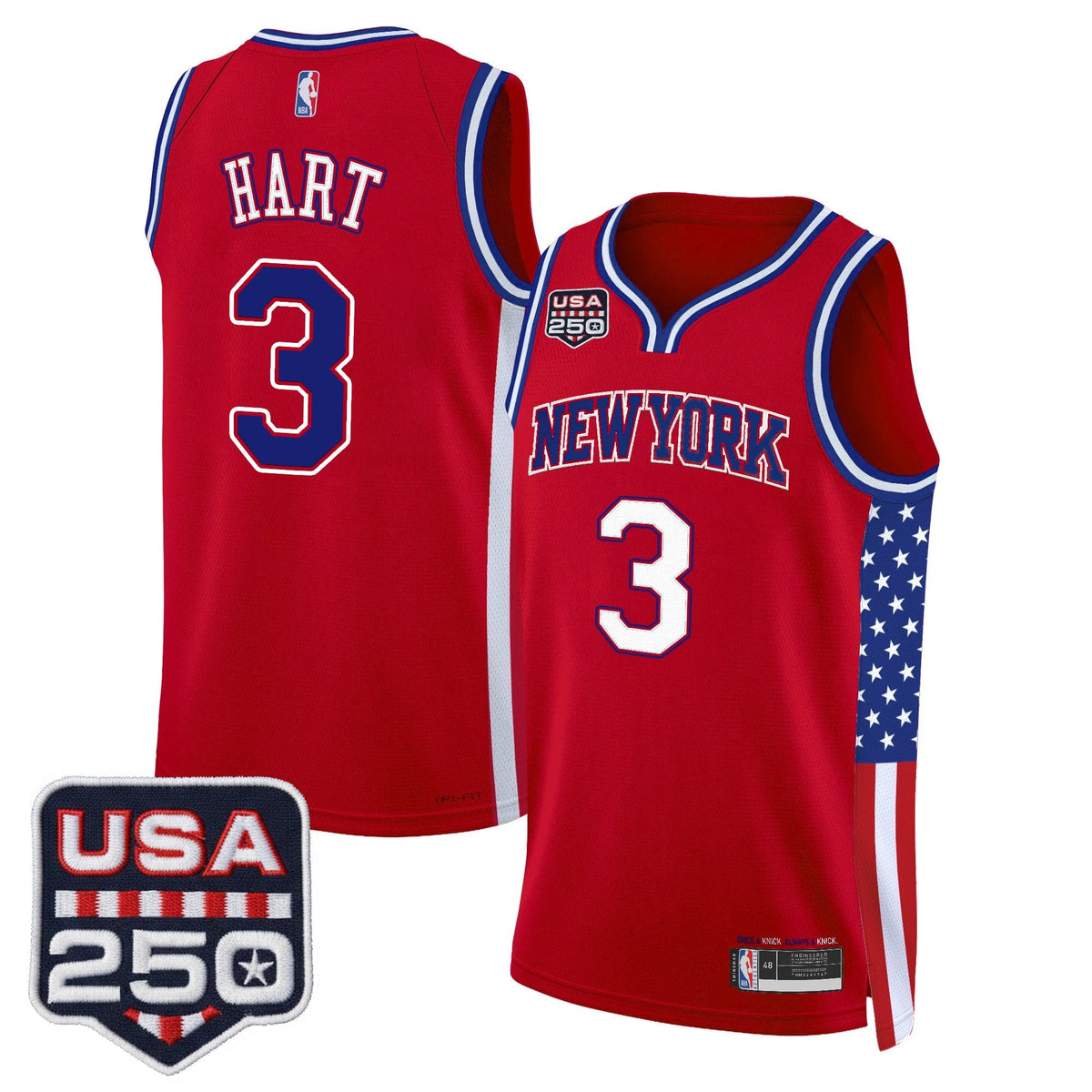 New York Knicks "America 250 Edition" Swingman Jersey - All Stitched for Men product image 6, provided for visual reference