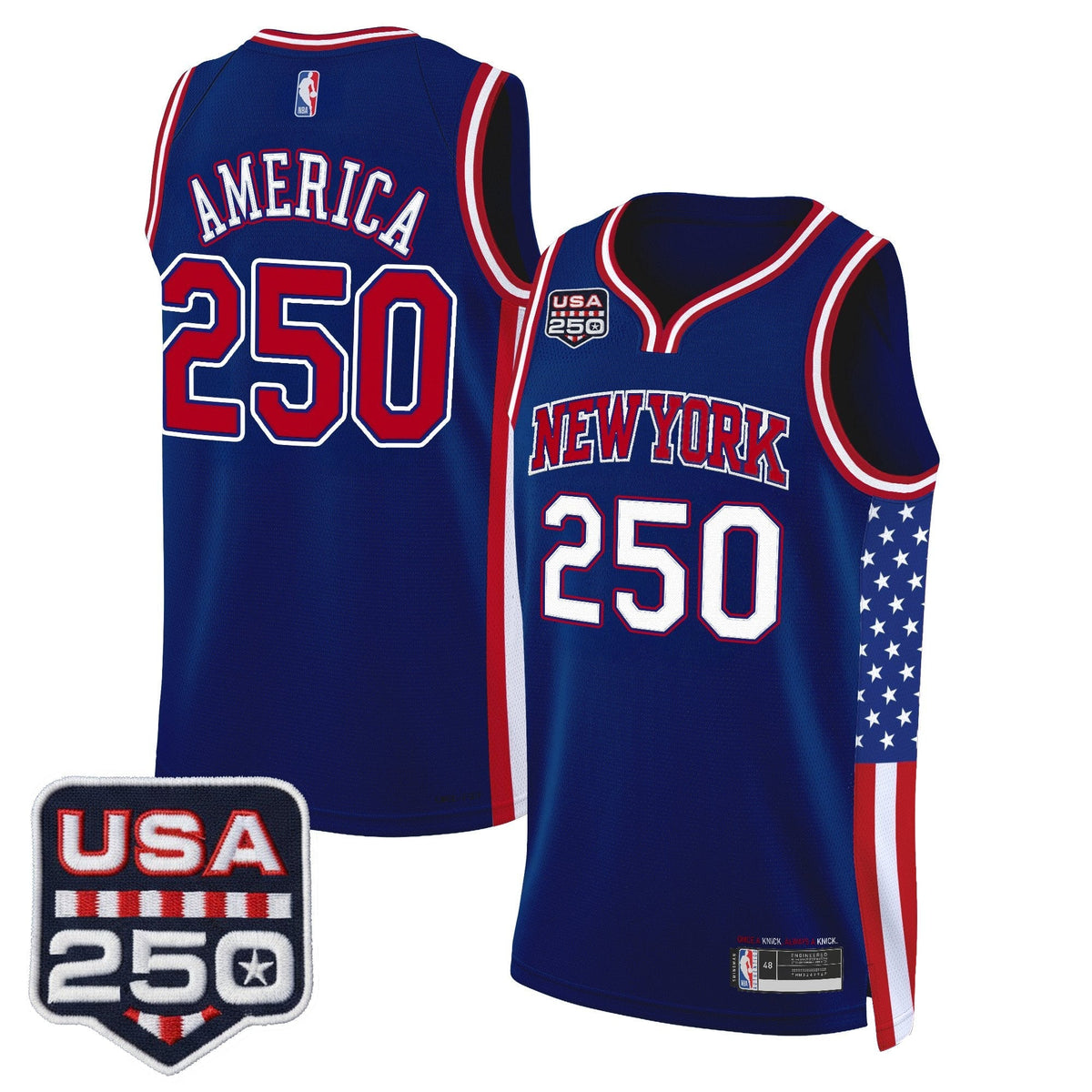 New York Knicks "America 250 Edition" Swingman Jersey - All Stitched for Men product image 11, provided for visual reference