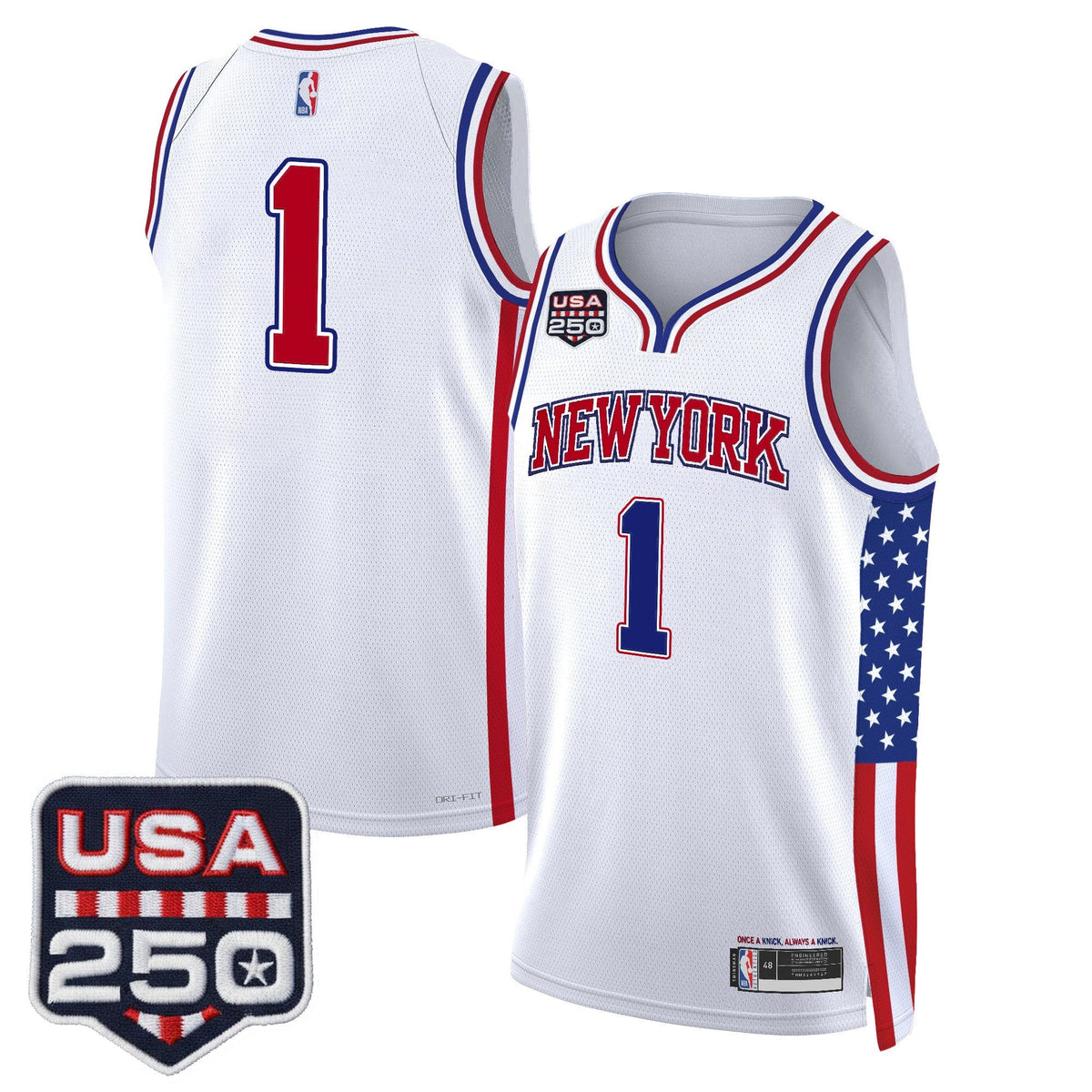 New York Knicks "America 250 Edition" Swingman Jersey - All Stitched for Men product image 17, provided for visual reference