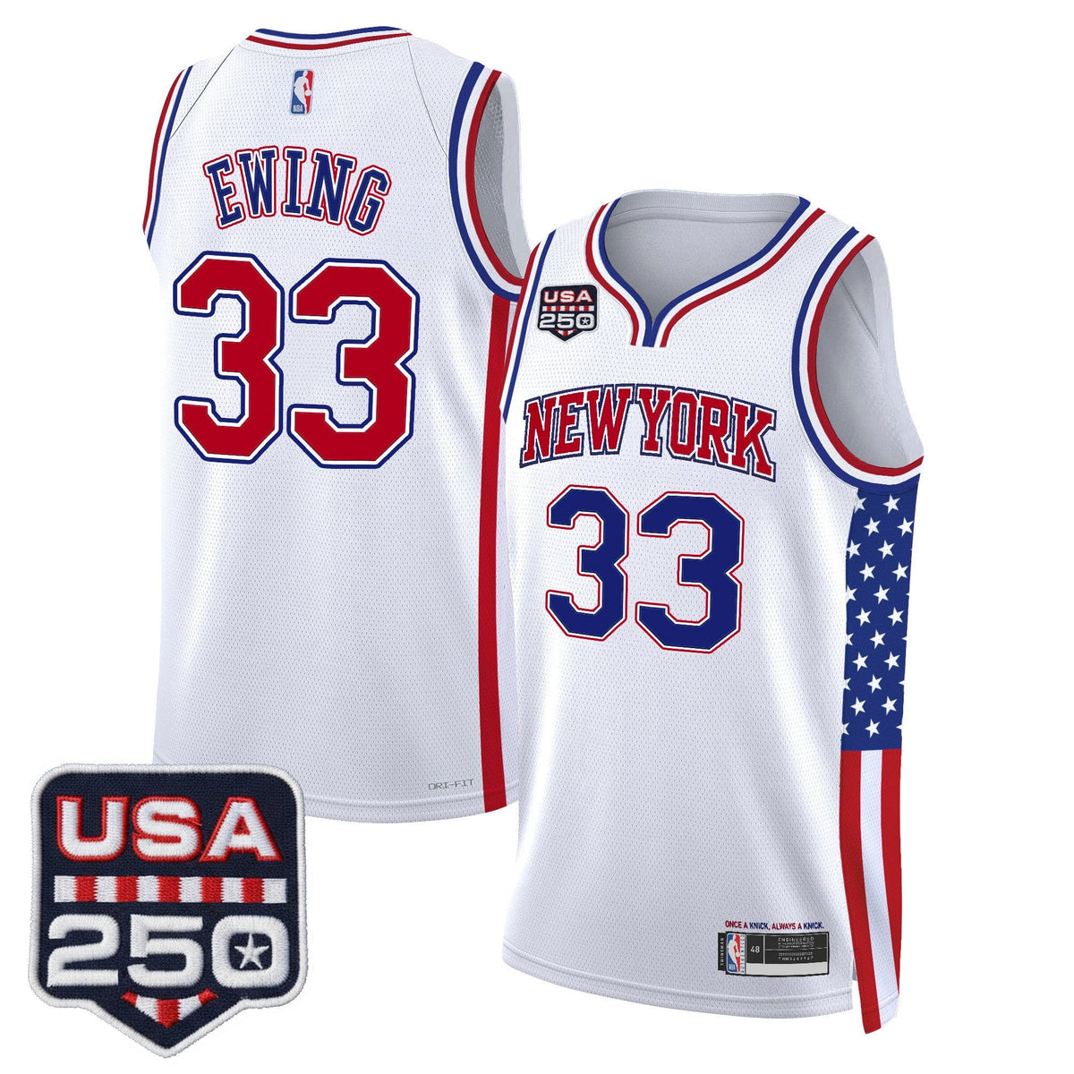 New York Knicks "America 250 Edition" Swingman Jersey - All Stitched for Men product image 16, provided for visual reference