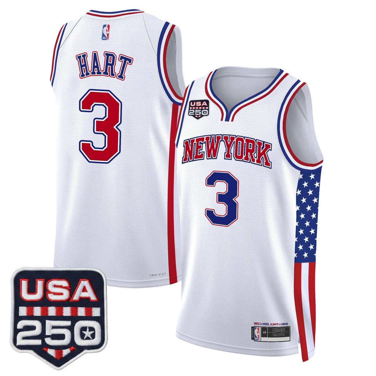 New York Knicks "America 250 Edition" Swingman Jersey - All Stitched for Men product image 2, provided for visual reference