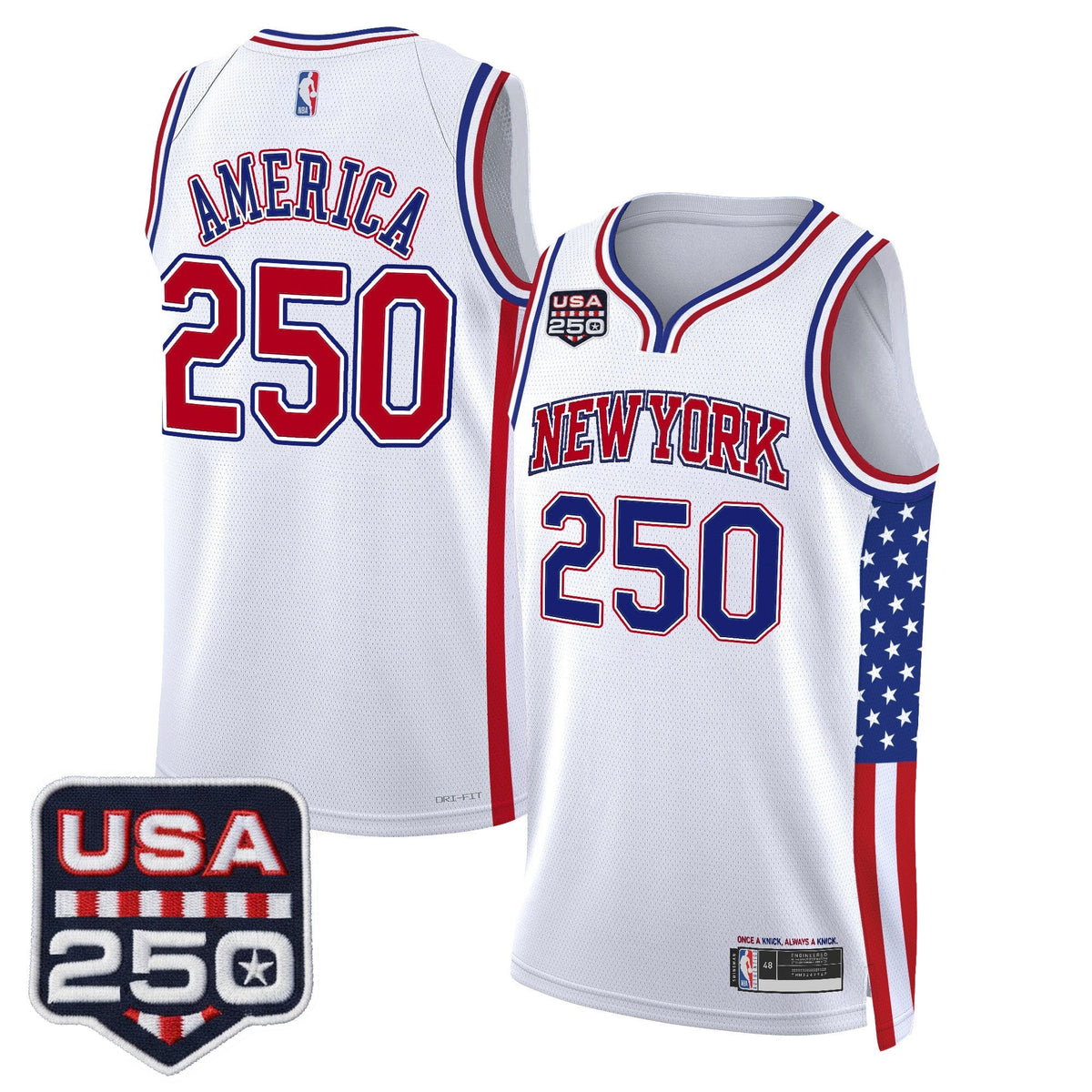 New York Knicks "America 250 Edition" Swingman Jersey - All Stitched for Men product image 3, provided for visual reference