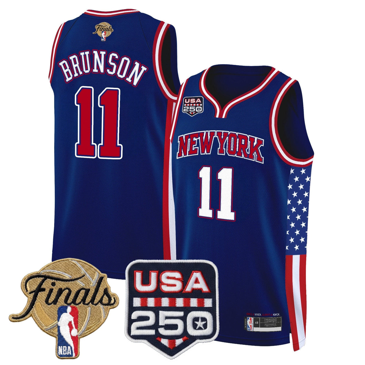 New York Knicks "America 250 Edition" 2026 Finals Patch Swingman Jersey - All Stitched for Men product image 3, provided for