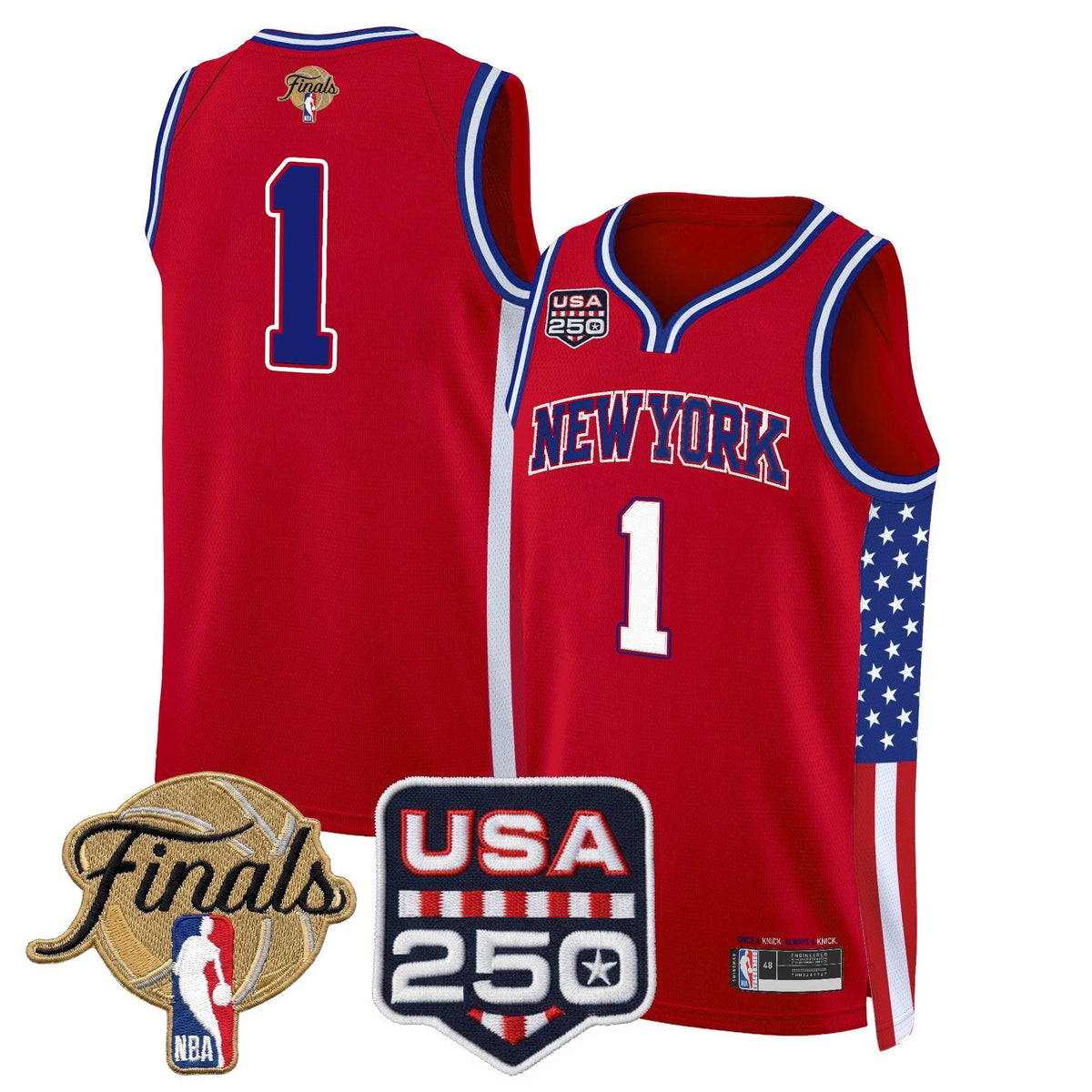 New York Knicks "America 250 Edition" 2026 Finals Patch Swingman Jersey - All Stitched for Men product image 15, provided