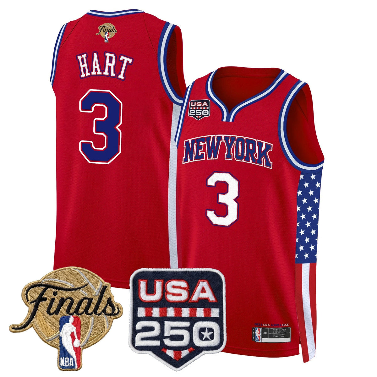 New York Knicks "America 250 Edition" 2026 Finals Patch Swingman Jersey - All Stitched for Men product image 21, provided