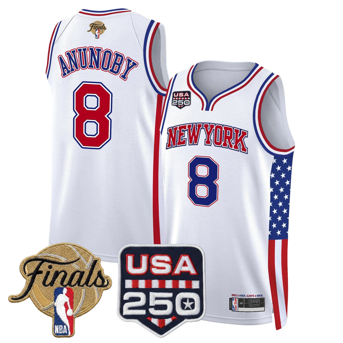 New York Knicks "America 250 Edition" 2026 Finals Patch Swingman Jersey - All Stitched for Men product image 9, provided for