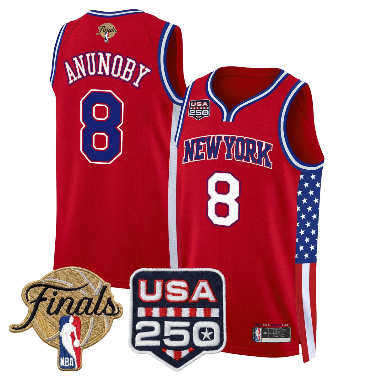 New York Knicks "America 250 Edition" 2026 Finals Patch Swingman Jersey - All Stitched for Men product image 13, provided