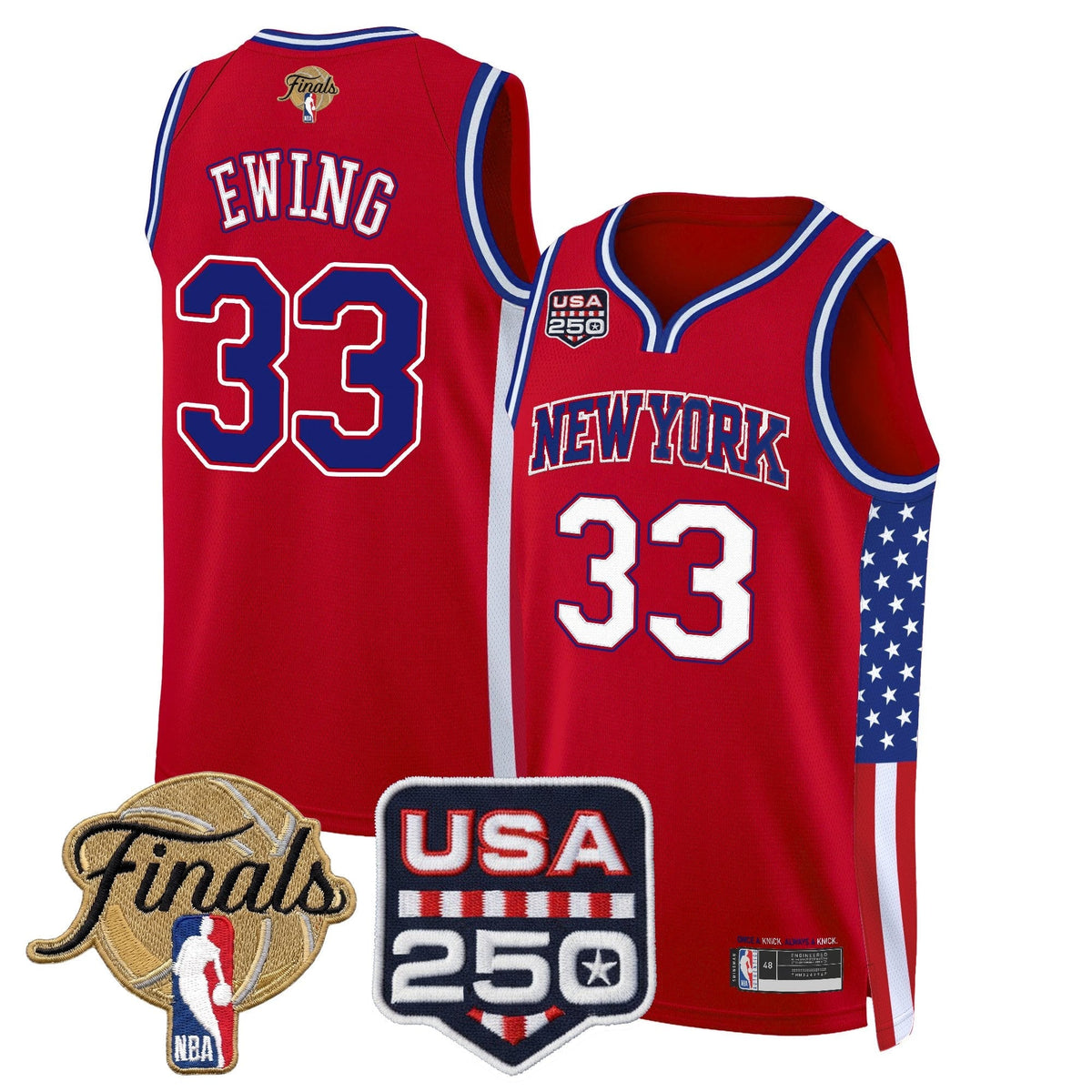 New York Knicks "America 250 Edition" 2026 Finals Patch Swingman Jersey - All Stitched for Men product image 14, provided