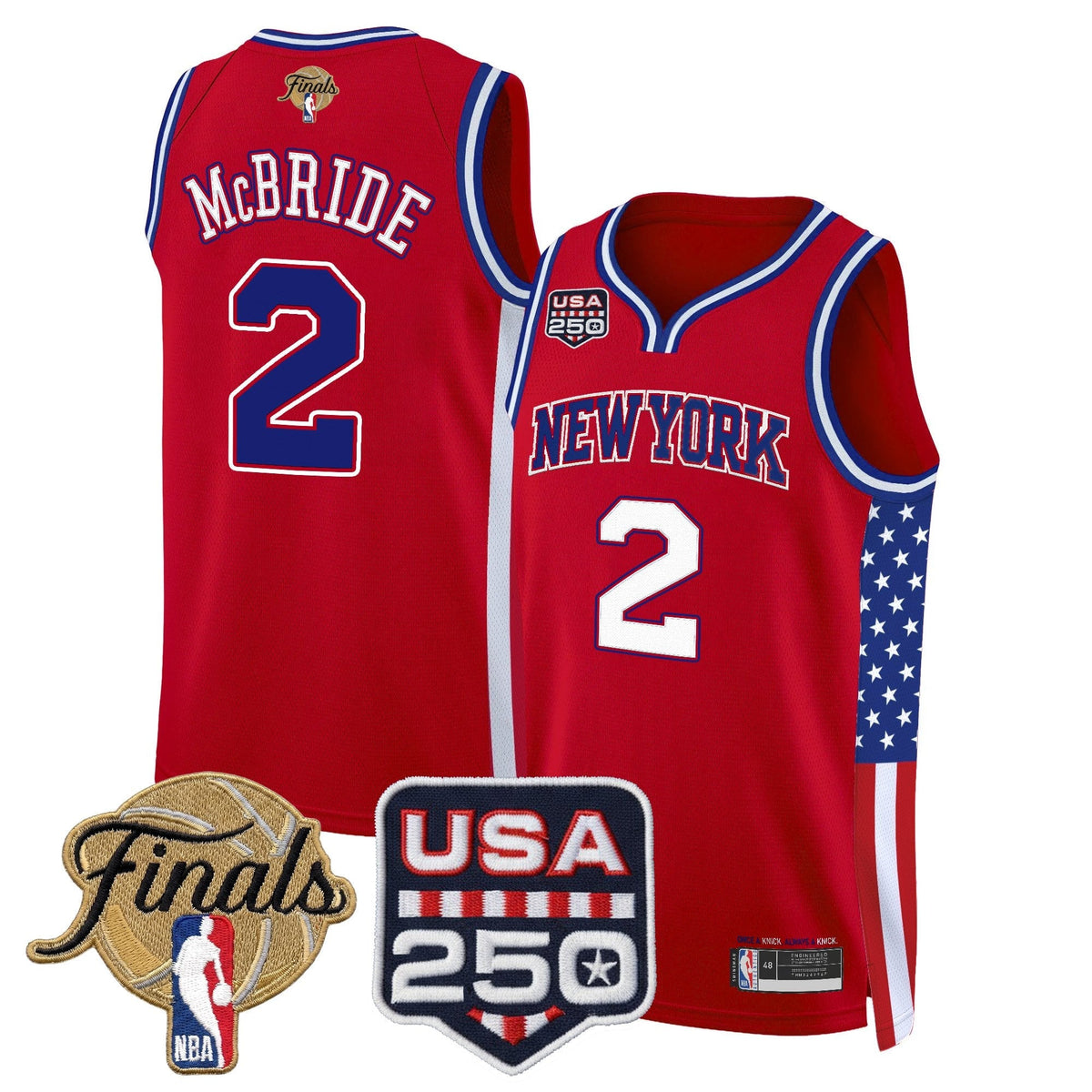 New York Knicks "America 250 Edition" 2026 Finals Patch Swingman Jersey - All Stitched for Men product image 12, provided