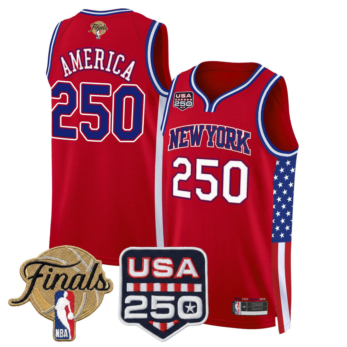 New York Knicks "America 250 Edition" 2026 Finals Patch Swingman Jersey - All Stitched for Men product image 20, provided