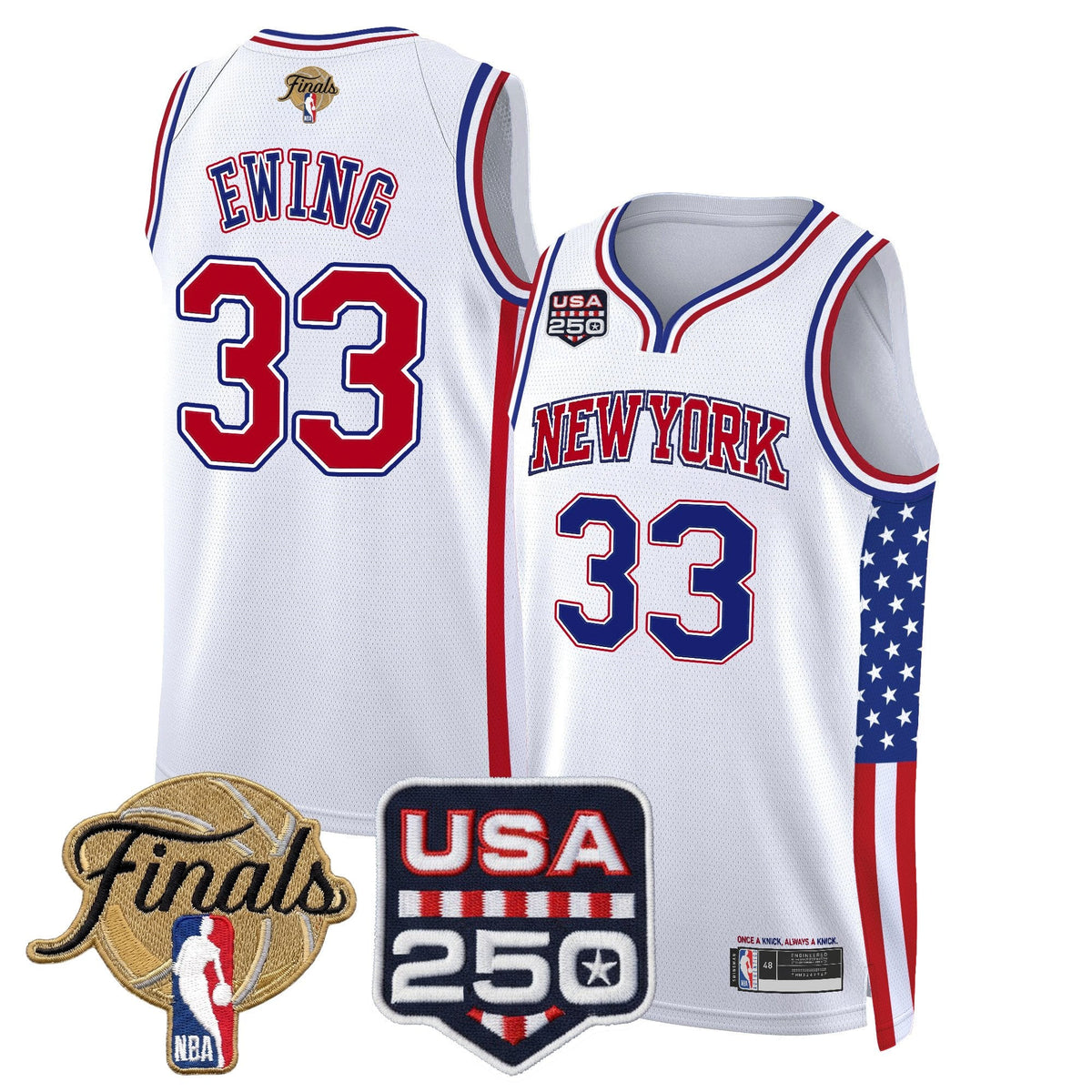 New York Knicks "America 250 Edition" 2026 Finals Patch Swingman Jersey - All Stitched for Men product image 10, provided