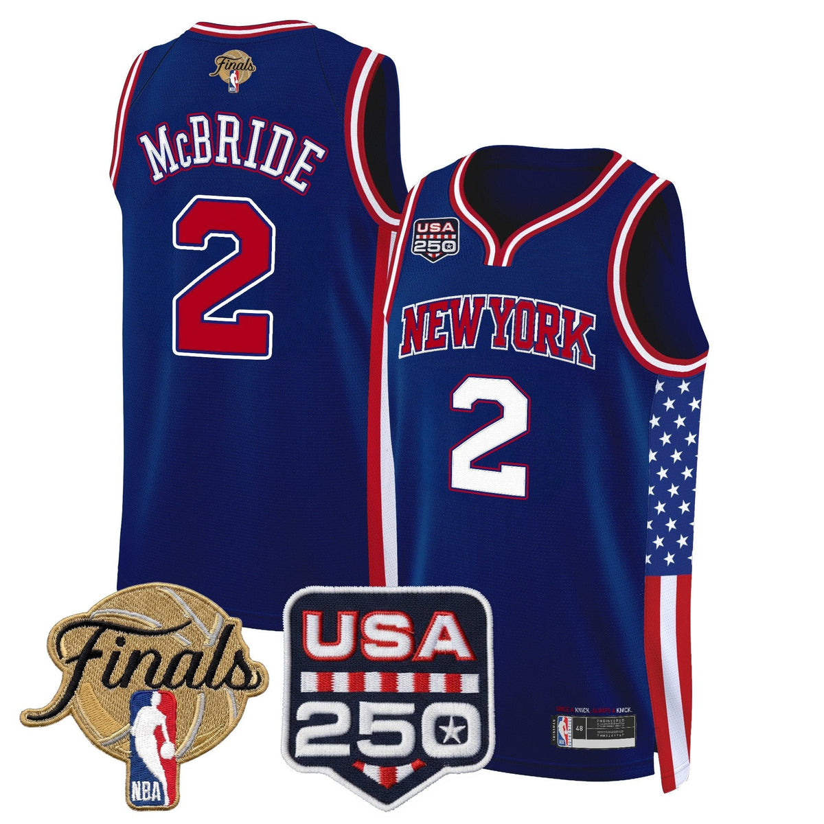 New York Knicks "America 250 Edition" 2026 Finals Patch Swingman Jersey - All Stitched for Men product image 4, provided for