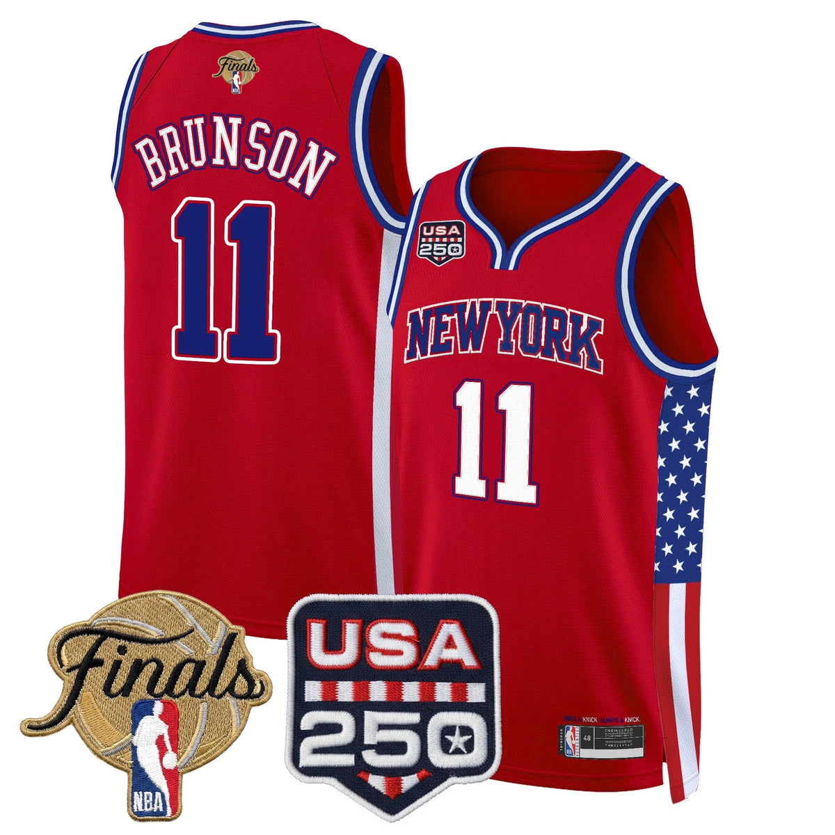 New York Knicks "America 250 Edition" 2026 Finals Patch Swingman Jersey - All Stitched for Men product image 11, provided