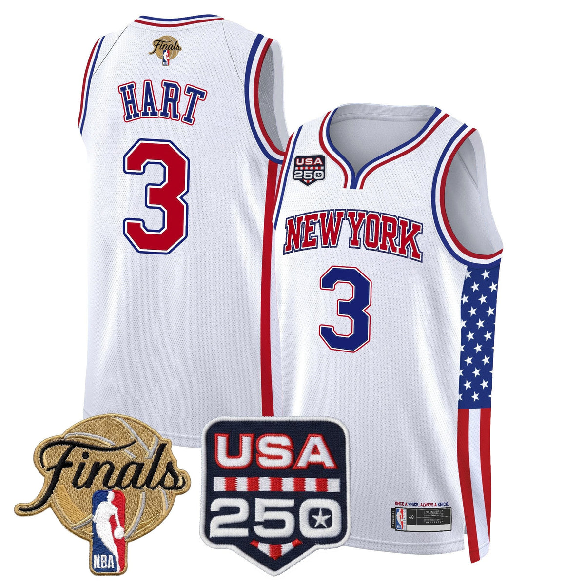 New York Knicks "America 250 Edition" 2026 Finals Patch Swingman Jersey - All Stitched for Men product image 6, provided for