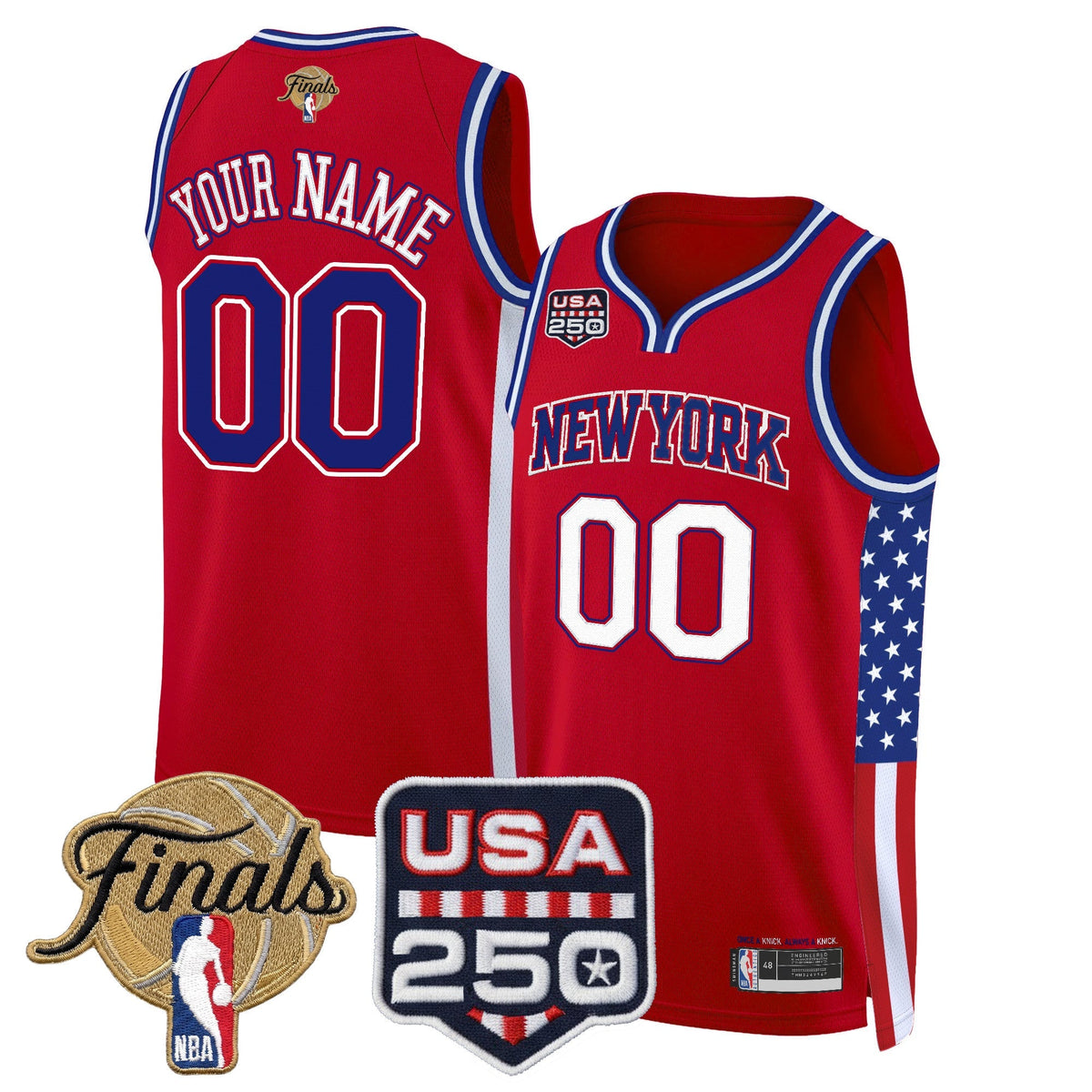New York Knicks "America 250 Edition" 2026 Finals Patch Custom Swingman Jersey - All Stitched product image 2, provided for