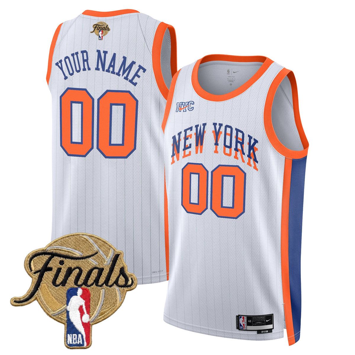New York Knicks 2026 Finals Custom Swingman Jersey V2 - All Stitched product image 2, provided for visual reference and