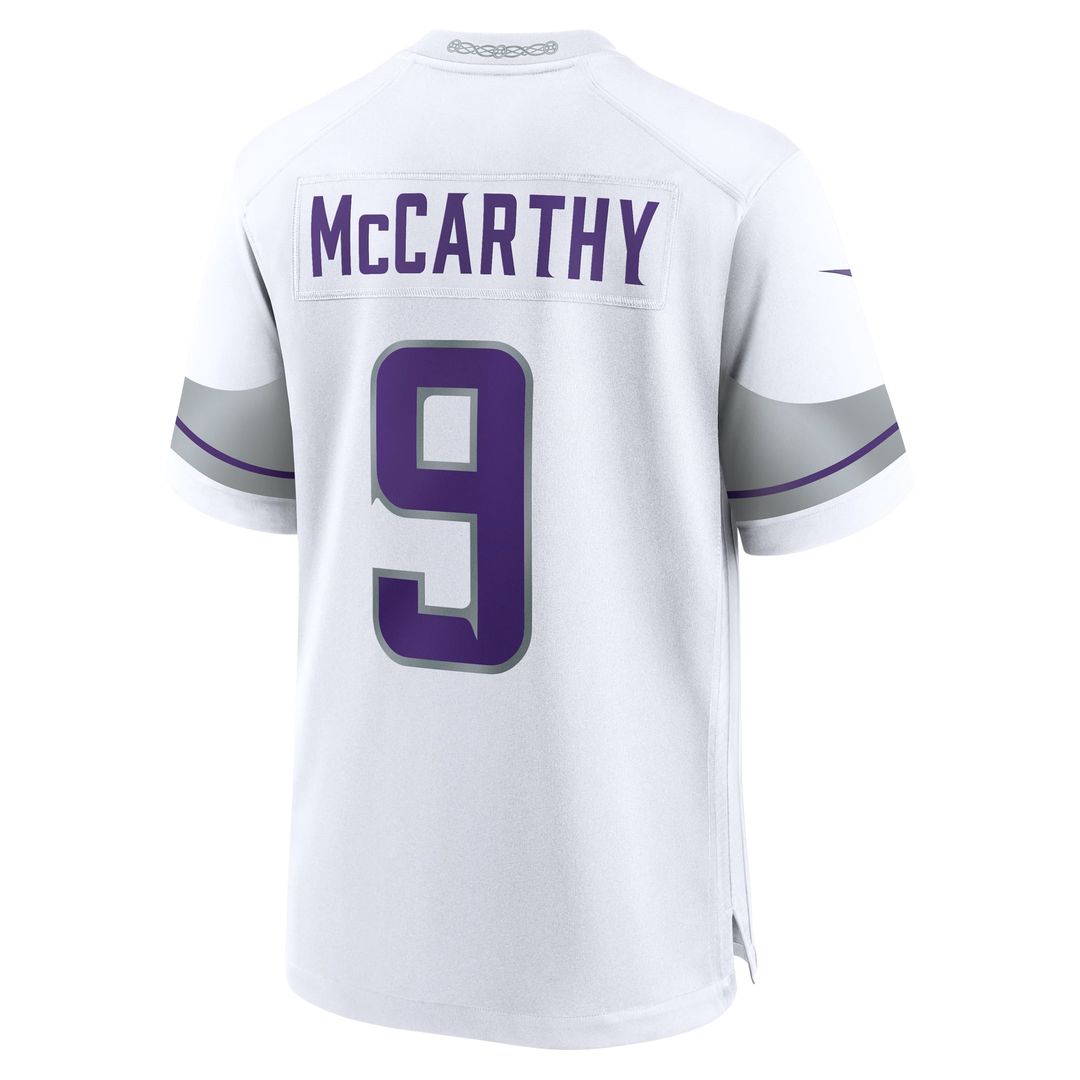 Minnesota Vikings J.J. McCarthy Nike White Alternate Game product image 6