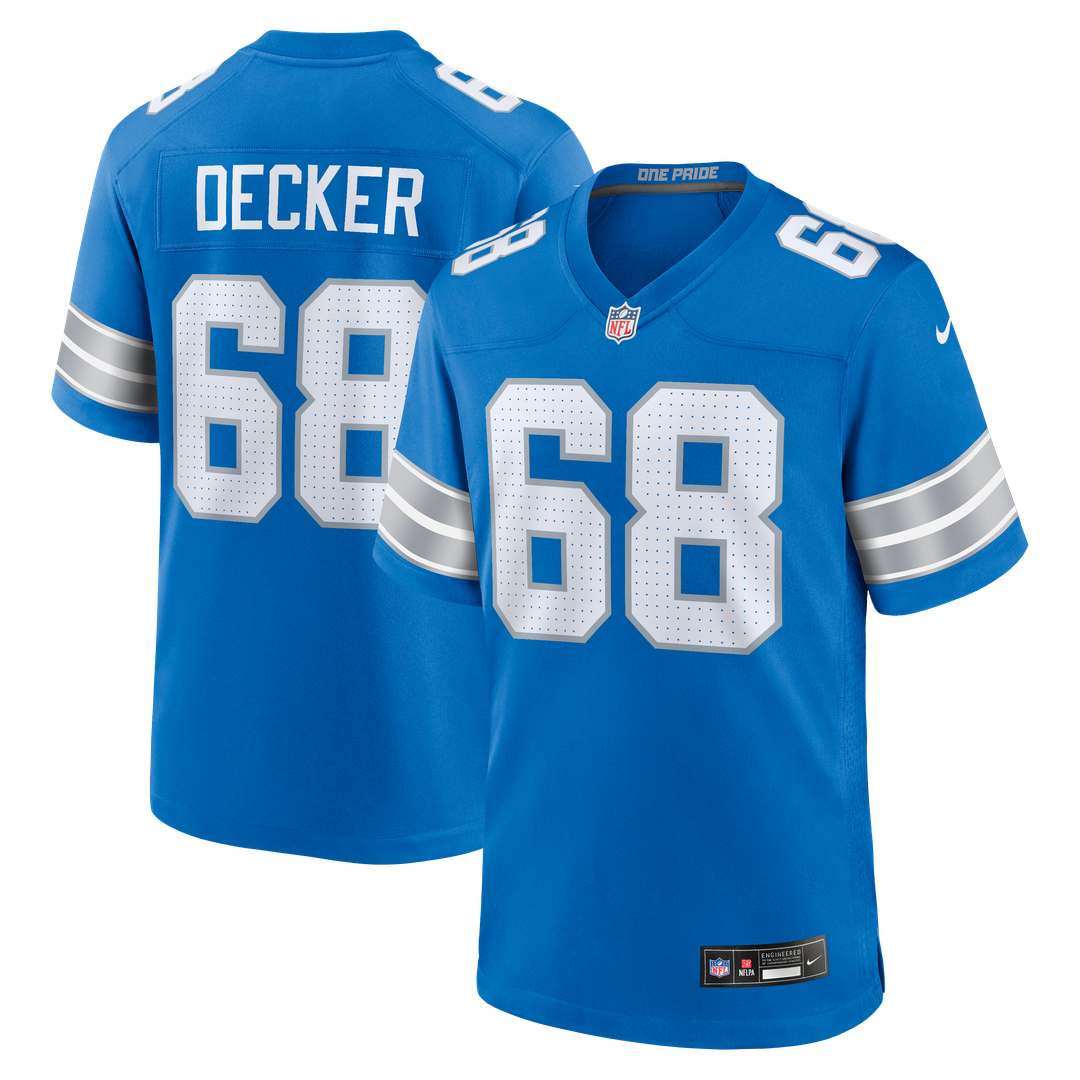 Detroit Lions Taylor Decker Nike Blue Game Jersey product image 1