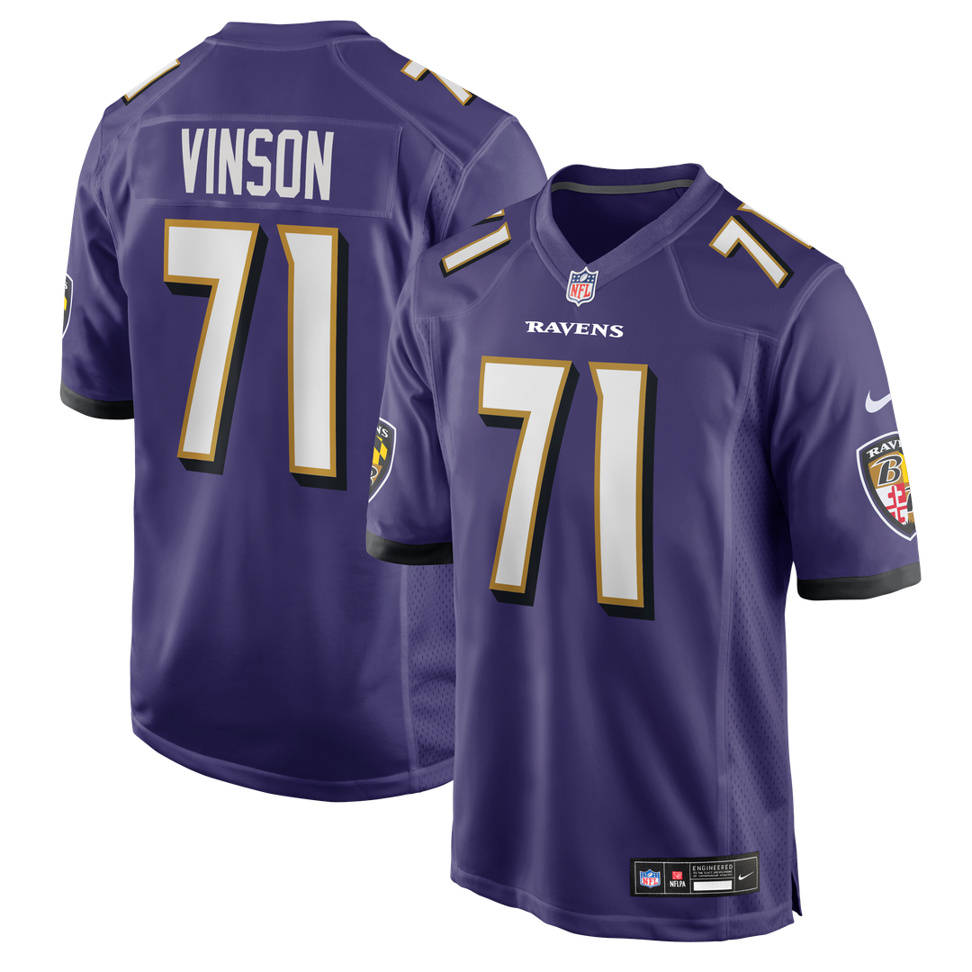 Baltimore Ravens Carson Vinson Nike Purple Game Jersey product image 1
