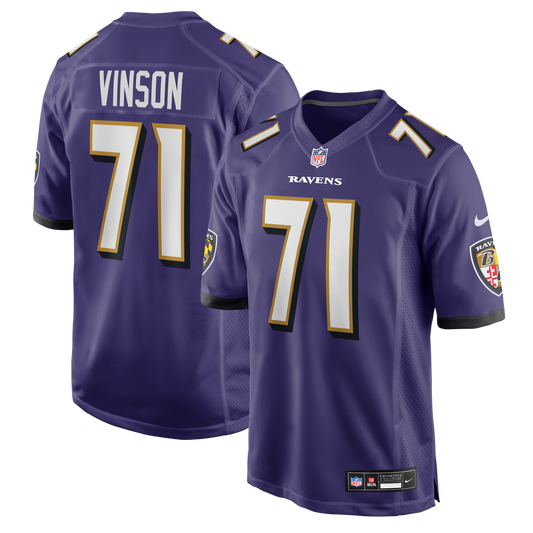 Baltimore Ravens Carson Vinson Nike Purple Game Jersey product image 1