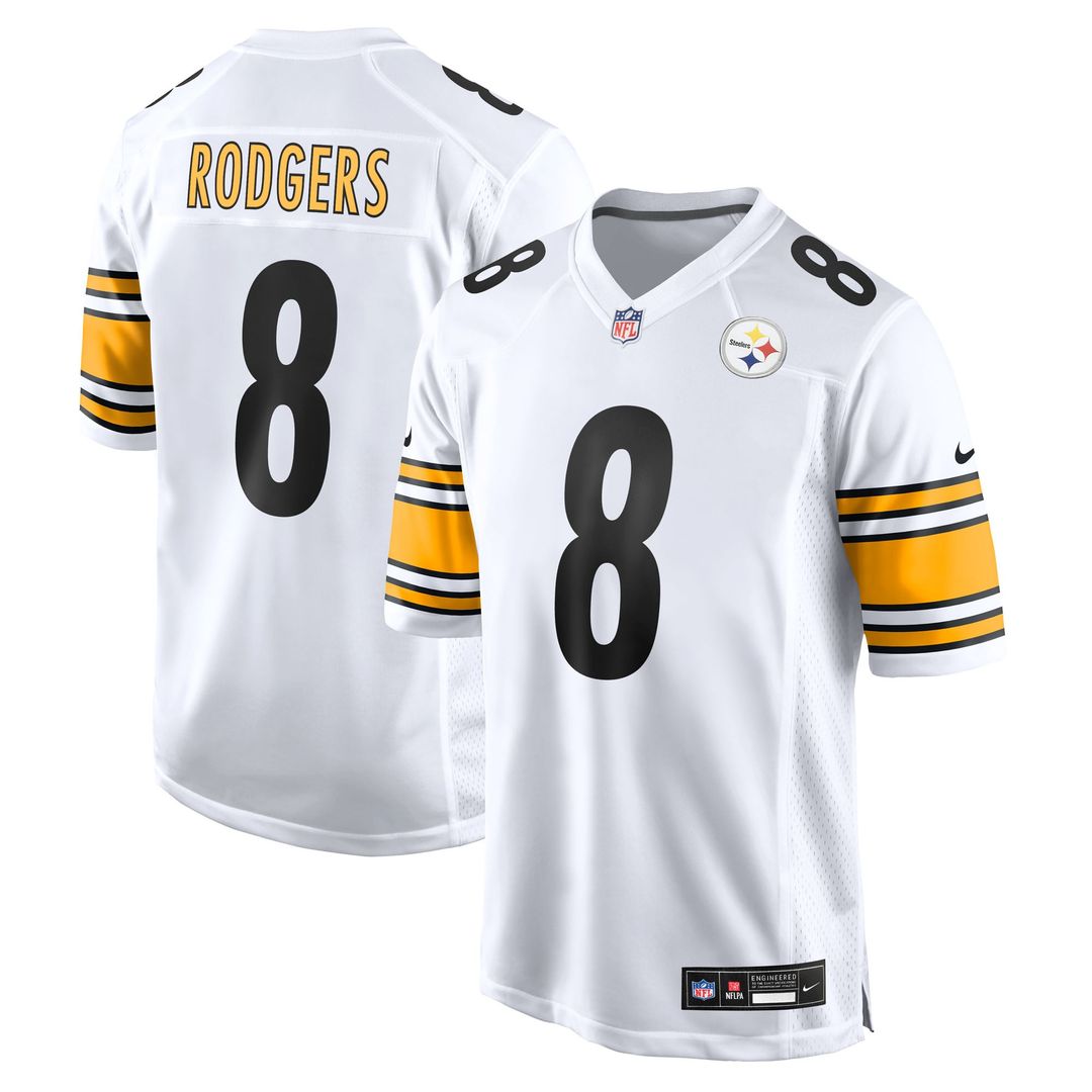Pittsburgh Steelers Aaron Rodgers Nike White Game Jersey product image 1