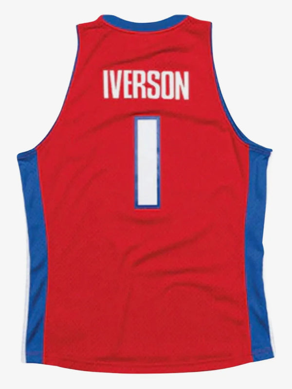 Detroit Pistons Swingman Jersey Allen Iverson 2008 09 | Stitched Jersey RTJS 12057 product image 2, provided for visual
