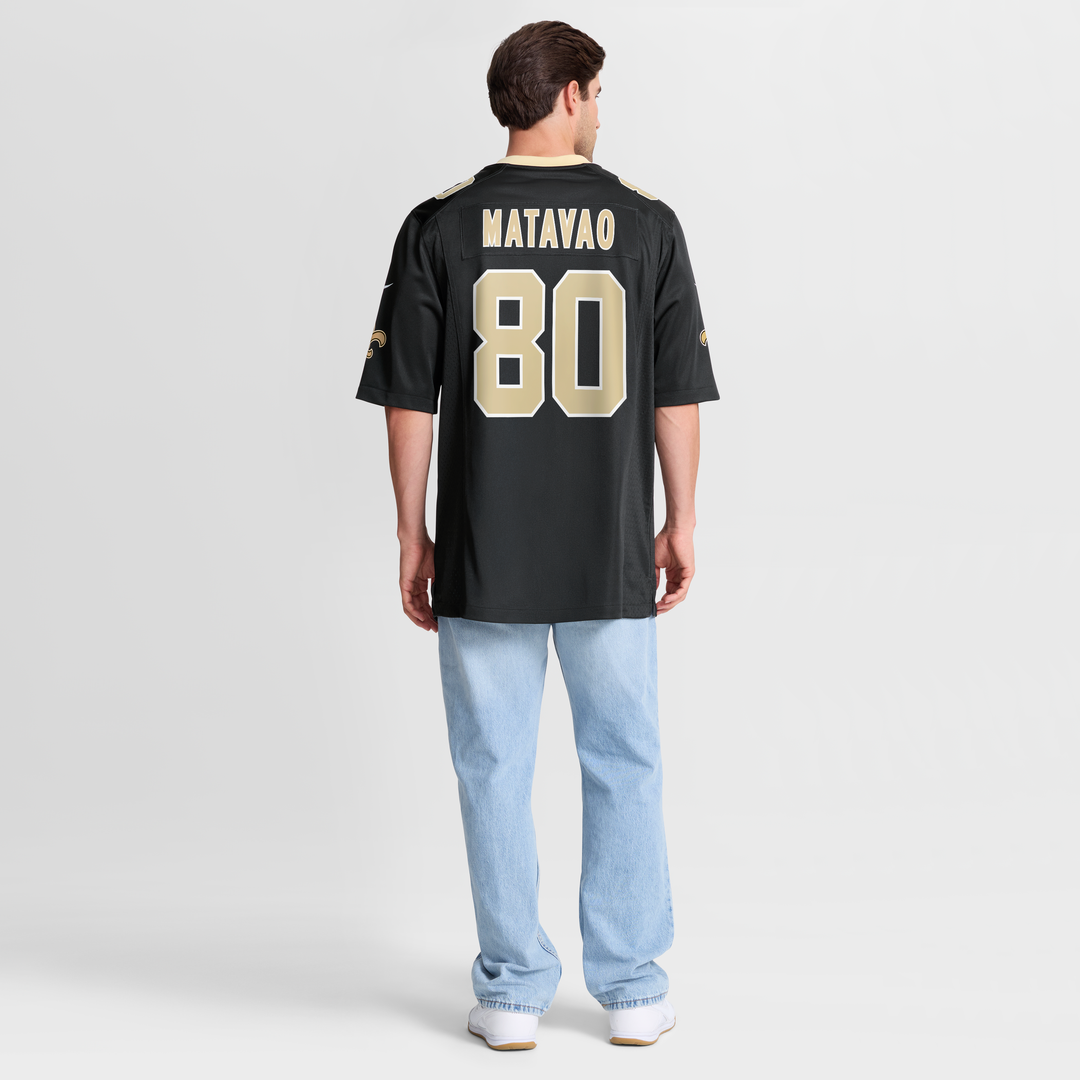 New Orleans Saints Moliki Matavao Nike Black Game Jersey product image 8