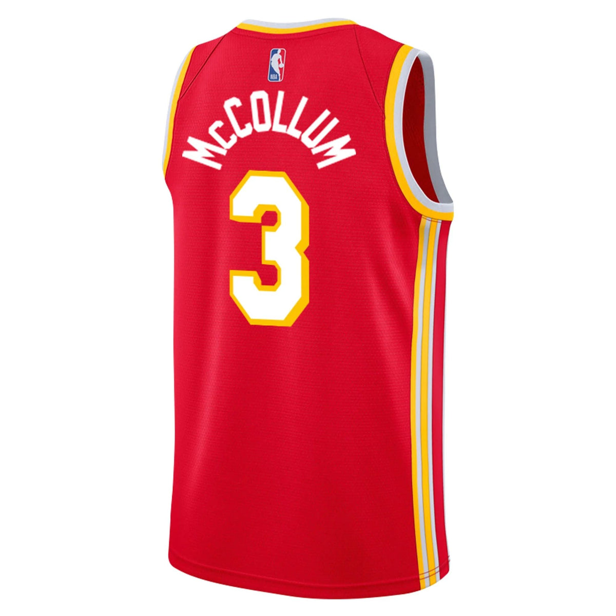 CJ McCollum Atlanta Hawks Jersey - Icon Edition - Red product image 2, provided for visual reference and product detail