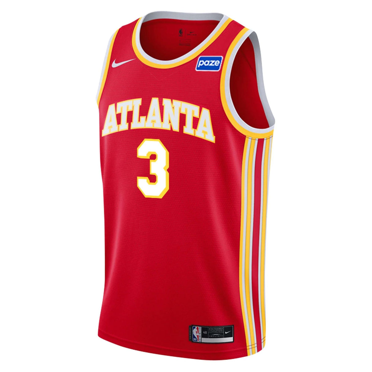 CJ McCollum Atlanta Hawks Jersey - Icon Edition - Red product image 1, provided for visual reference and product detail