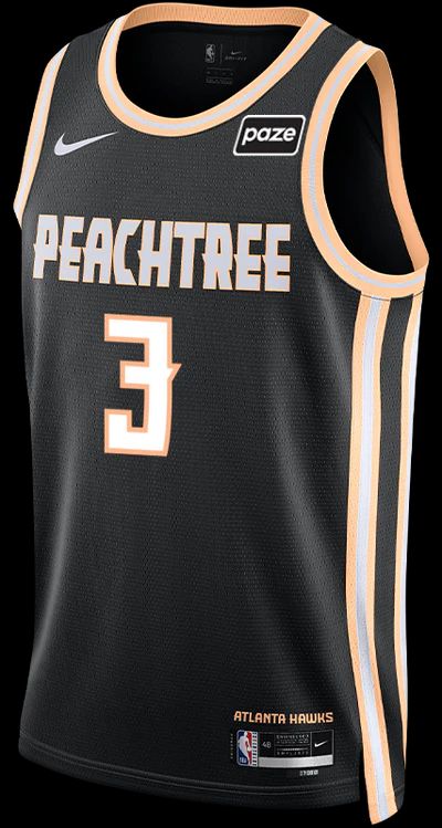 CJ McCollum Atlanta Hawks Jersey - City Edition - Black product image 1, provided for visual reference and product detail