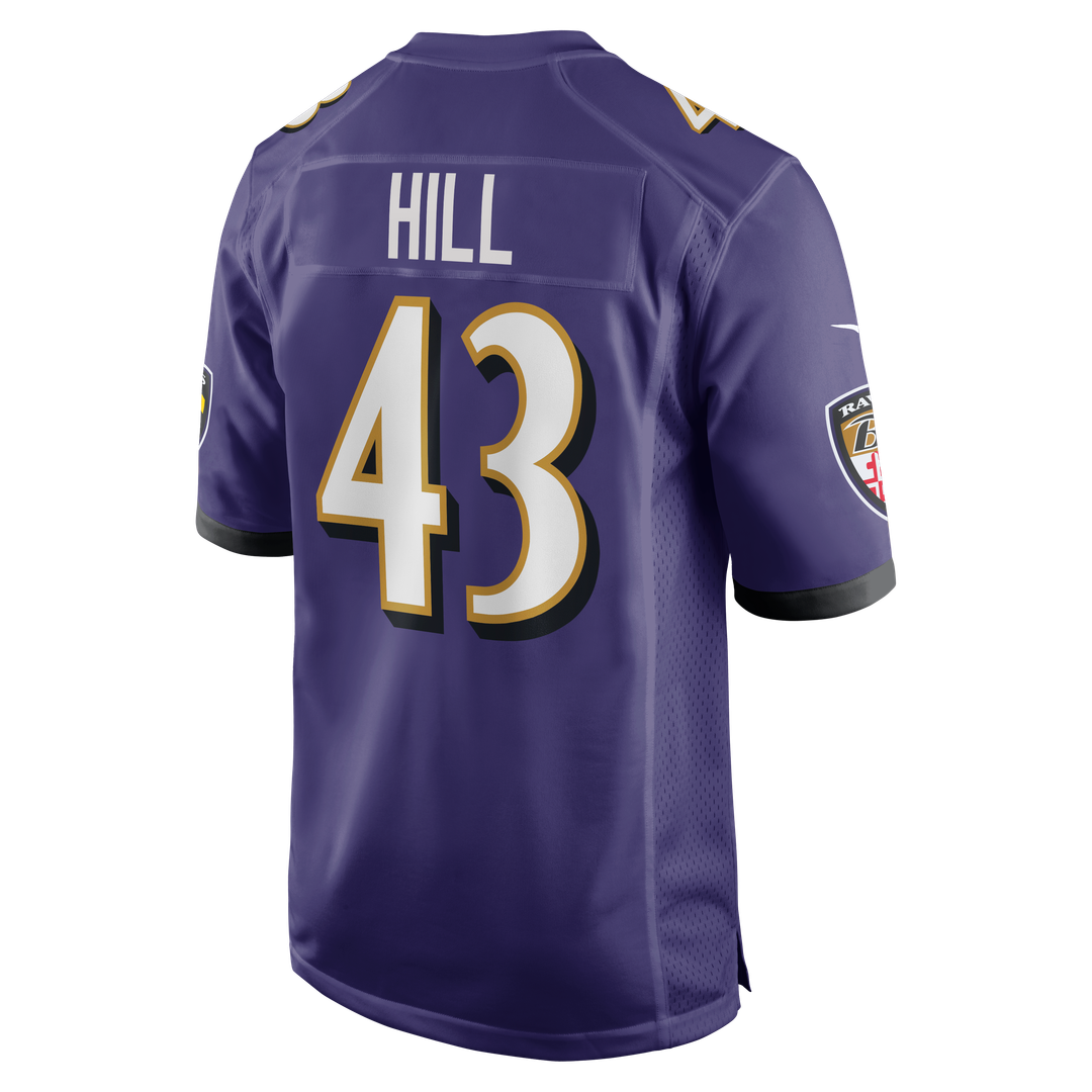 Baltimore Ravens Justice Hill Nike Purple Game Jersey product image 3