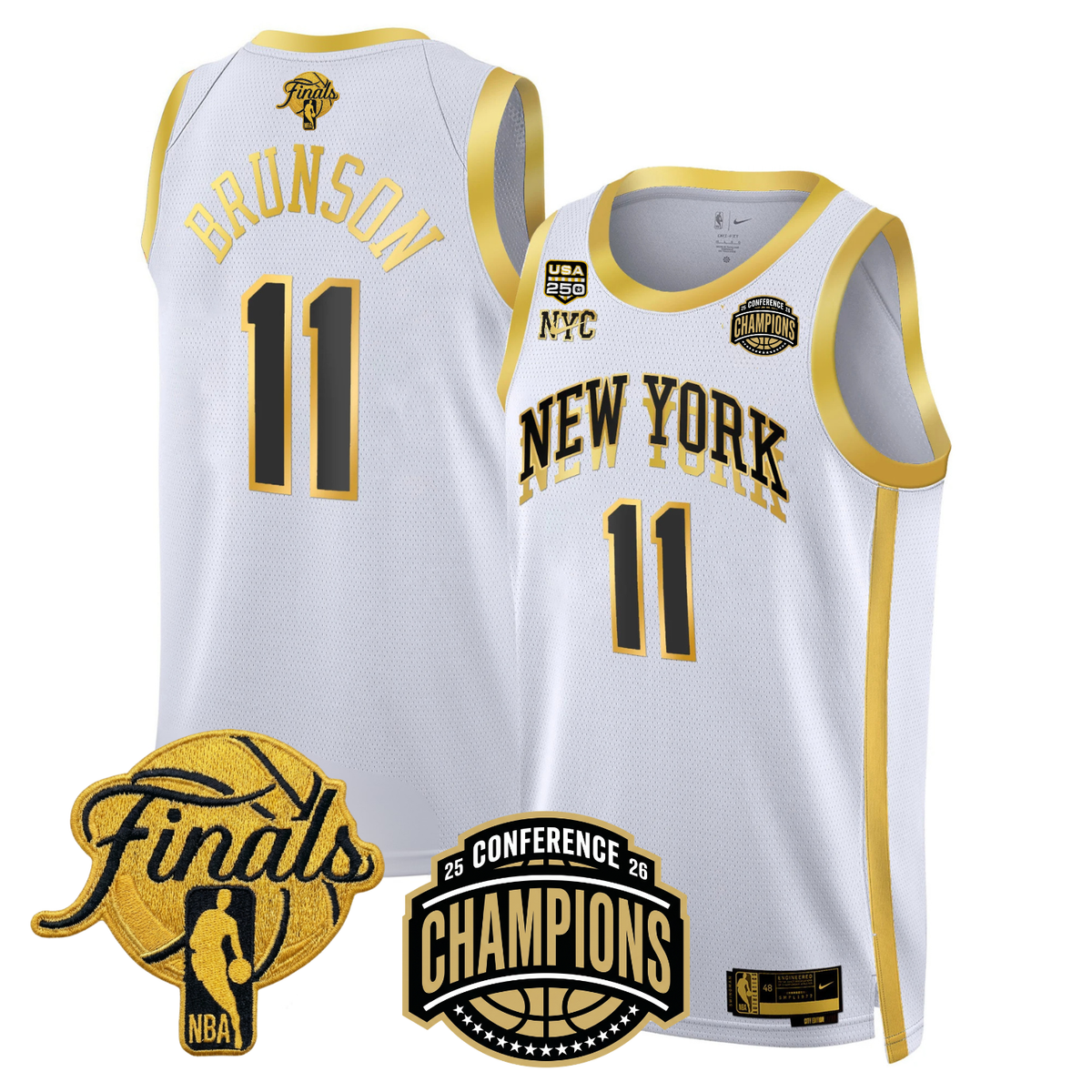 NYK 2026 Finals Limited Gold Jersey V2 - Stitched product image 3, provided for visual reference and product detail review