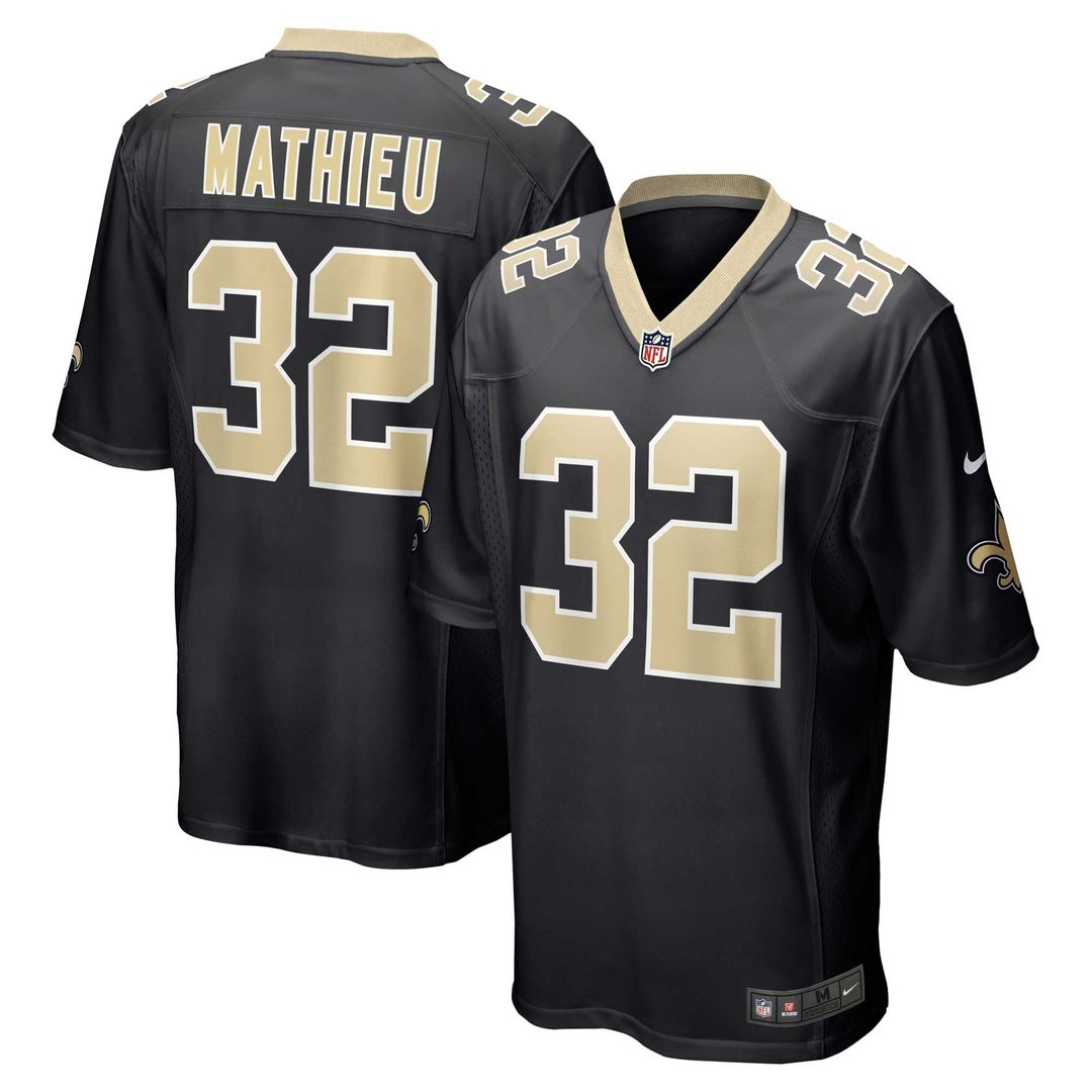 New Orleans Saints Tyrann Mathieu Nike Black Game Jersey product image 1