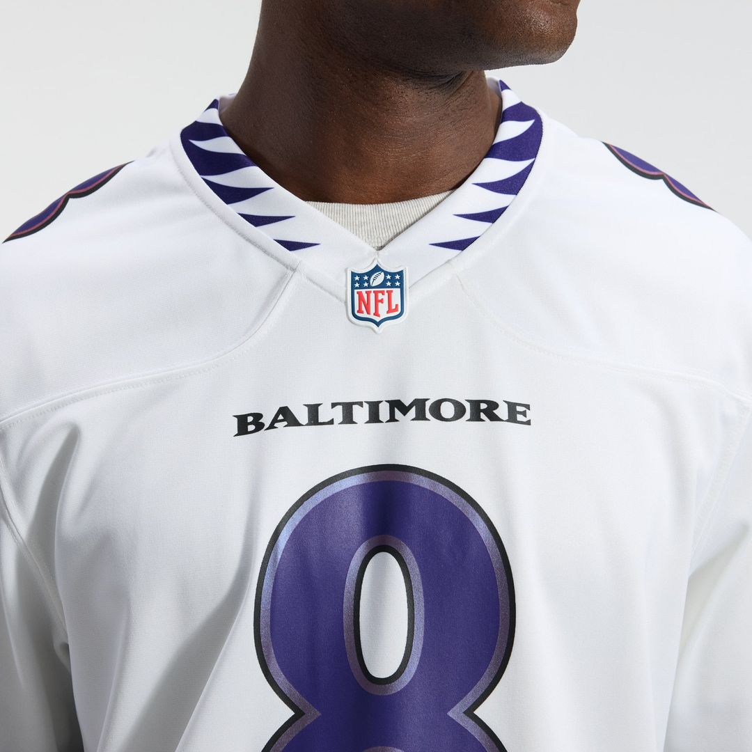 Baltimore Ravens Lamar Jackson Nike White Game Jersey product image 8