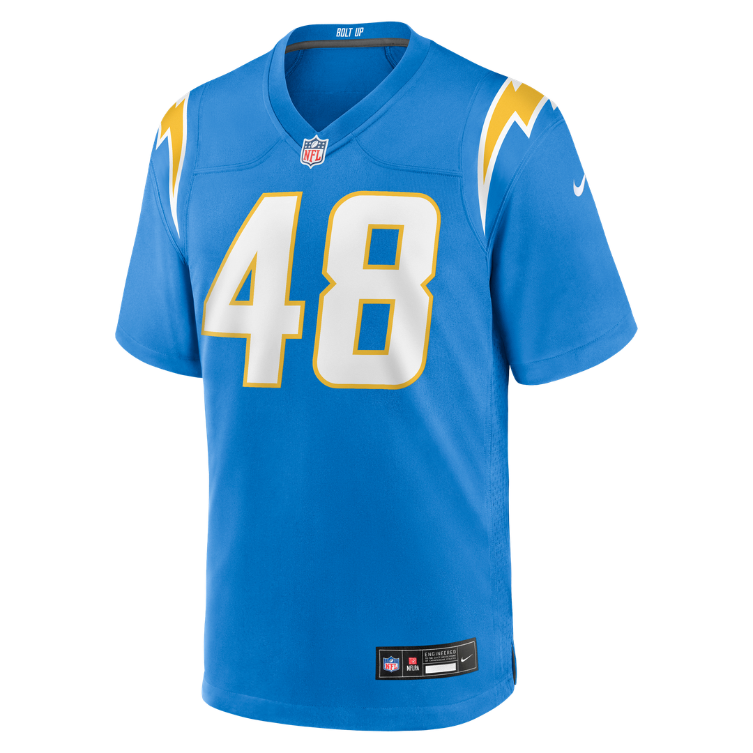 Los Angeles Chargers Bud Dupree Nike Powder Blue Game Jersey product image 2