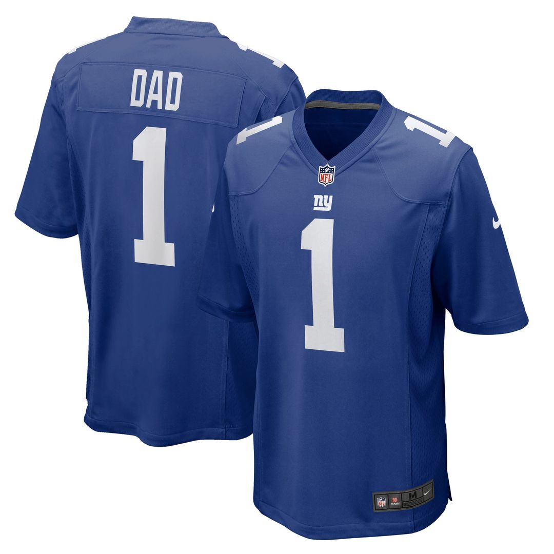 New York Giants Number 1 Dad Nike Royal Game Jersey product image 1