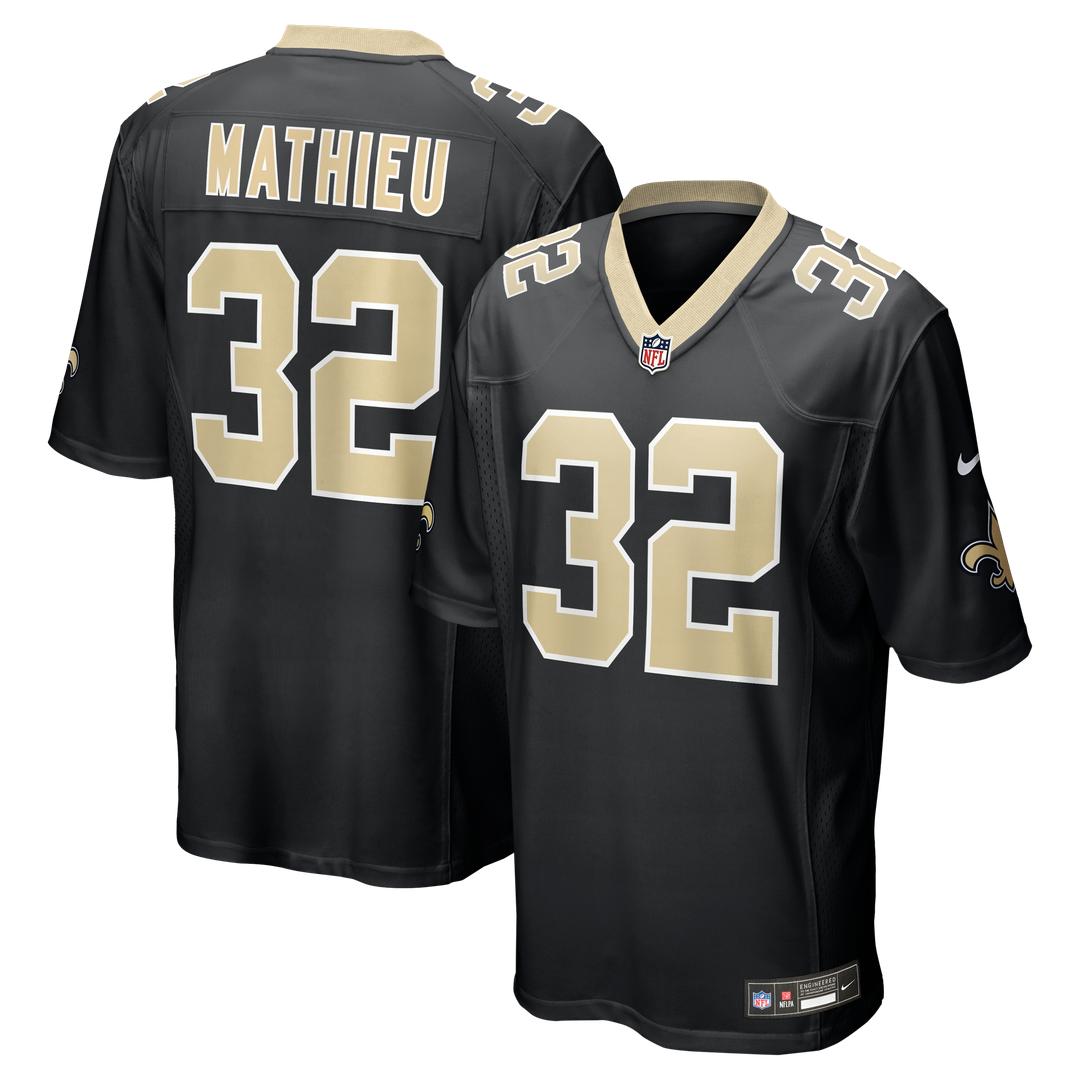 New Orleans Saints Tyrann Mathieu Nike Black Game Jersey product image 1