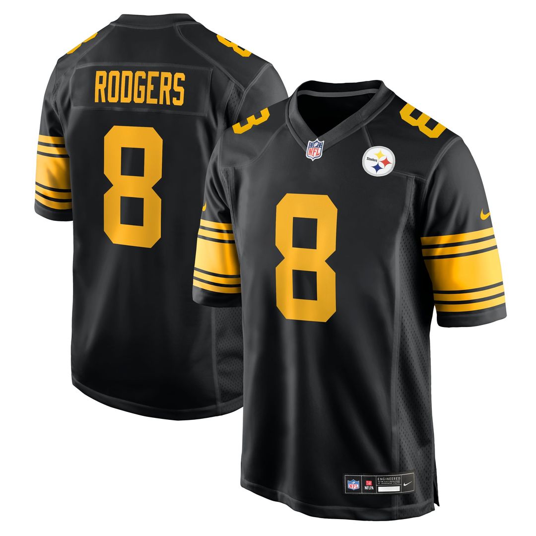 Pittsburgh Steelers Aaron Rodgers Nike Black Alternate Game product image 1