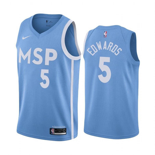 Anthony Edwards Minnesota Timberwolves Unisex Swingman Jersey - City Edition - Blue product image 1, provided for visual
