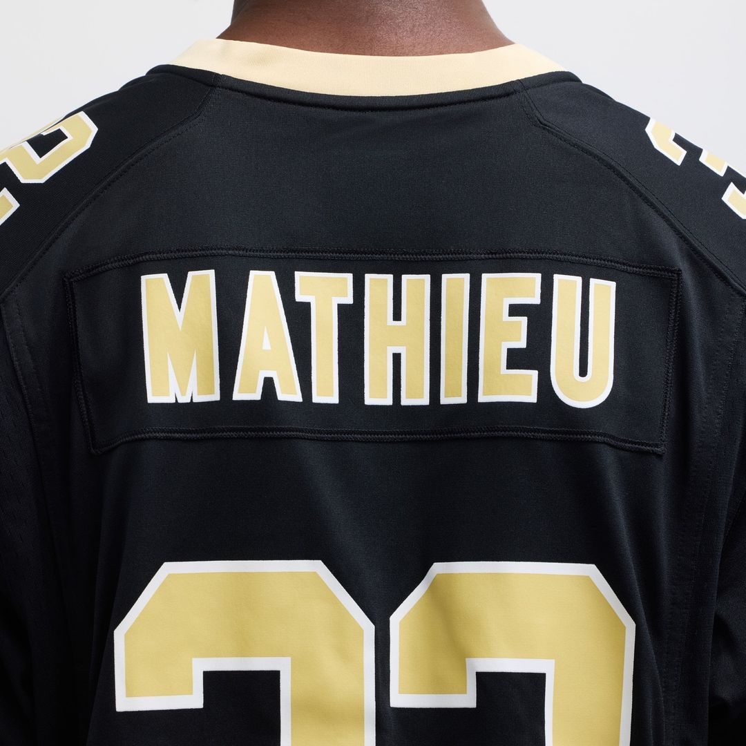 New Orleans Saints Tyrann Mathieu Nike Black Game Jersey product image 8