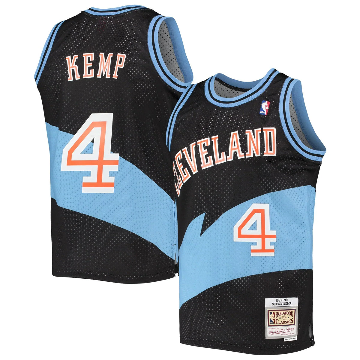 Shawn Kemp Cleveland Cavaliers 1997/98 Hardwood Classics Jersey - Black product image 1, provided for visual reference and
