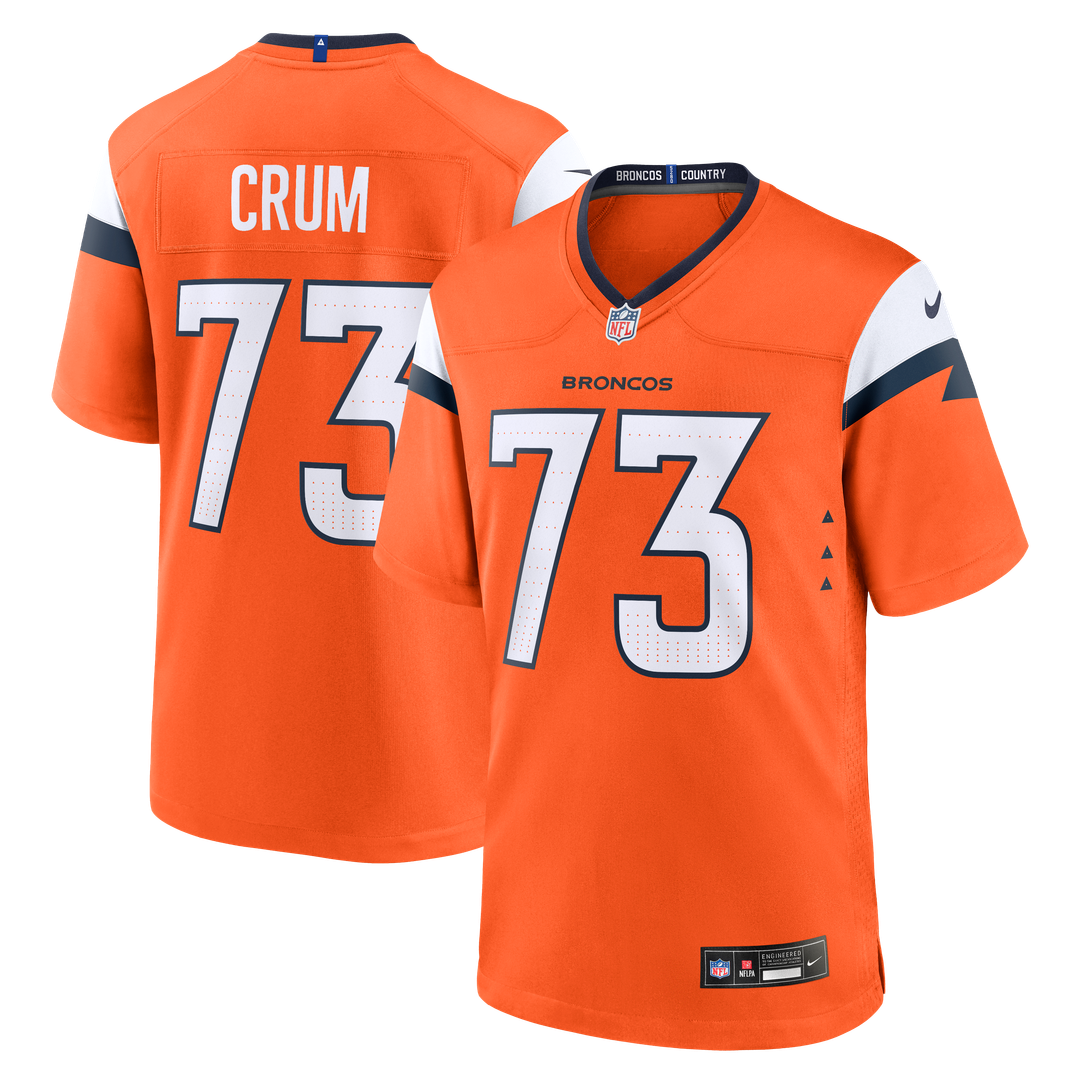 Denver Broncos Frank Crum Nike Orange Game Jersey product image 1