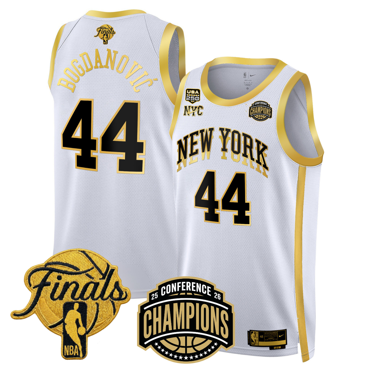 NYK 2026 Finals Limited Gold Jersey V2 - Stitched product image 9, provided for visual reference and product detail review