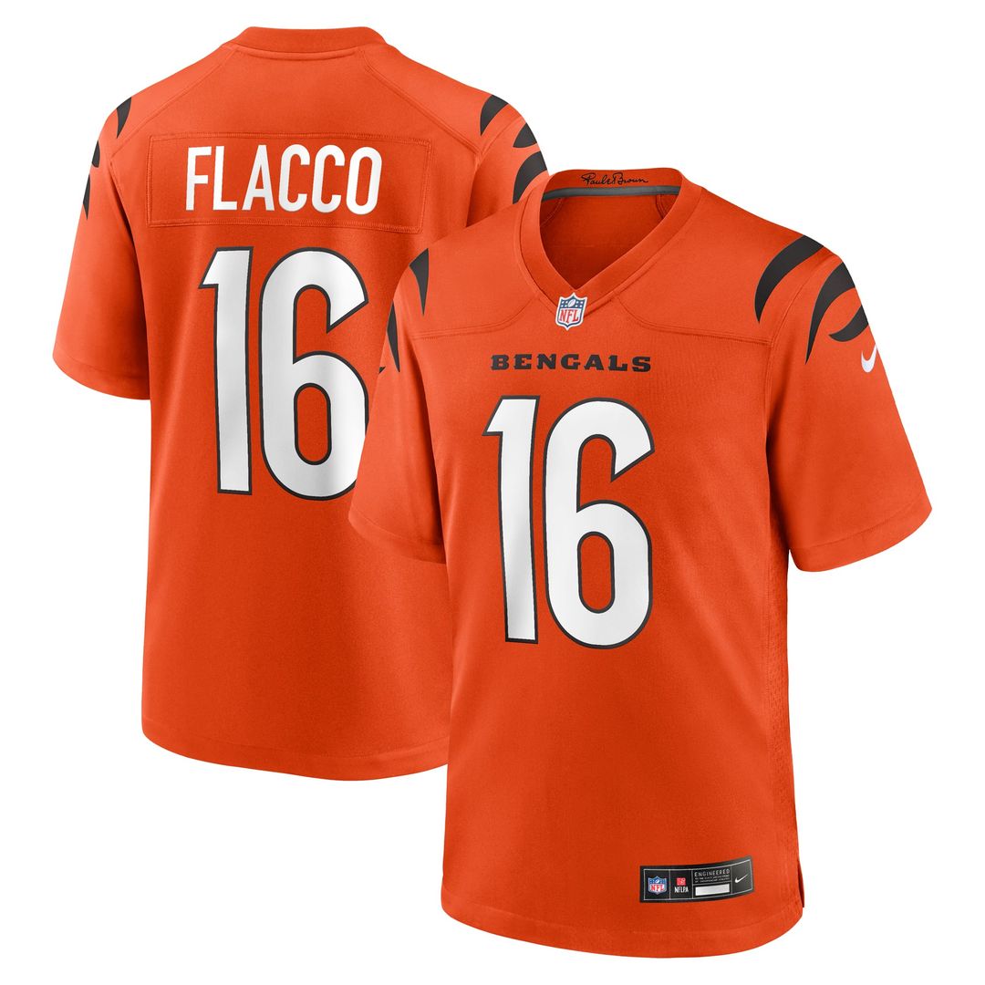 Cincinnati Bengals Joe Flacco Nike Orange Alternate Game product image 1