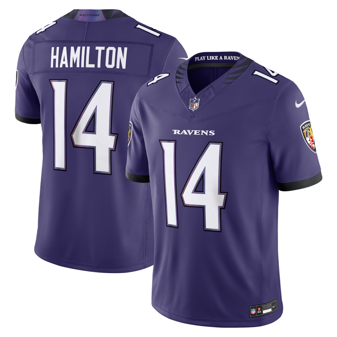 Baltimore Ravens Kyle Hamilton Nike Black Alternate Vapor product image 7