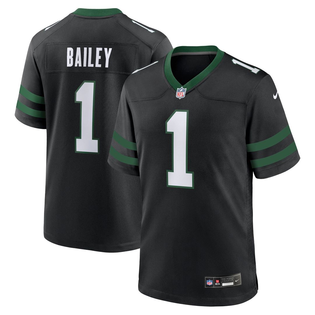 New York Jets David Bailey Nike Legacy Black Alternate Game product image 1